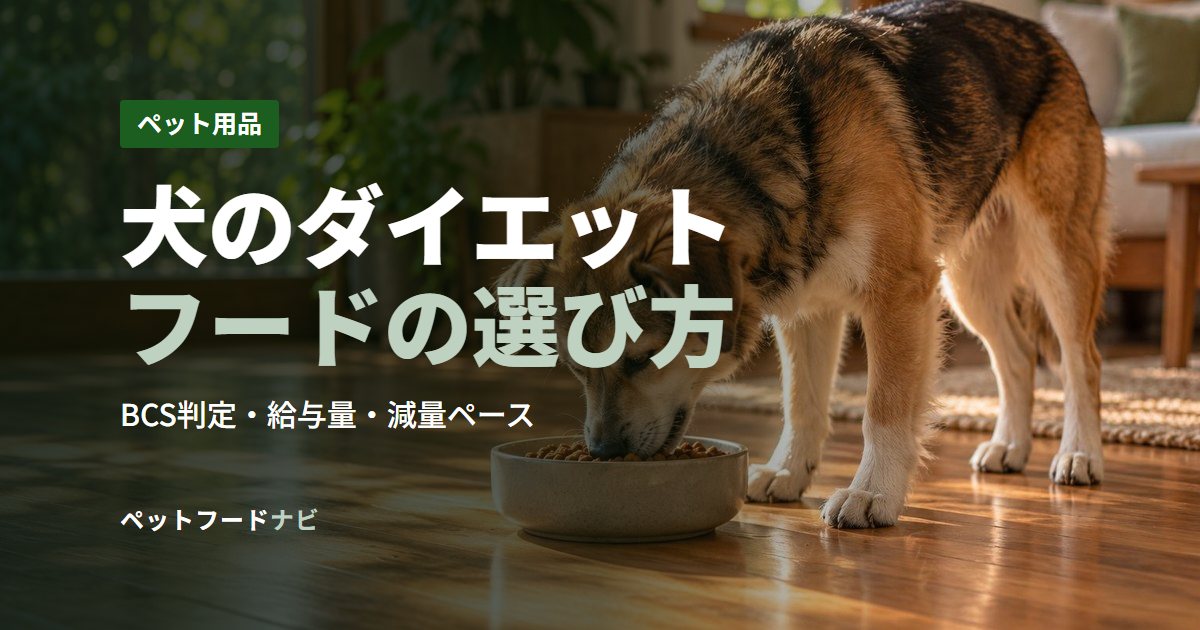 犬のダイエットフードの選び方